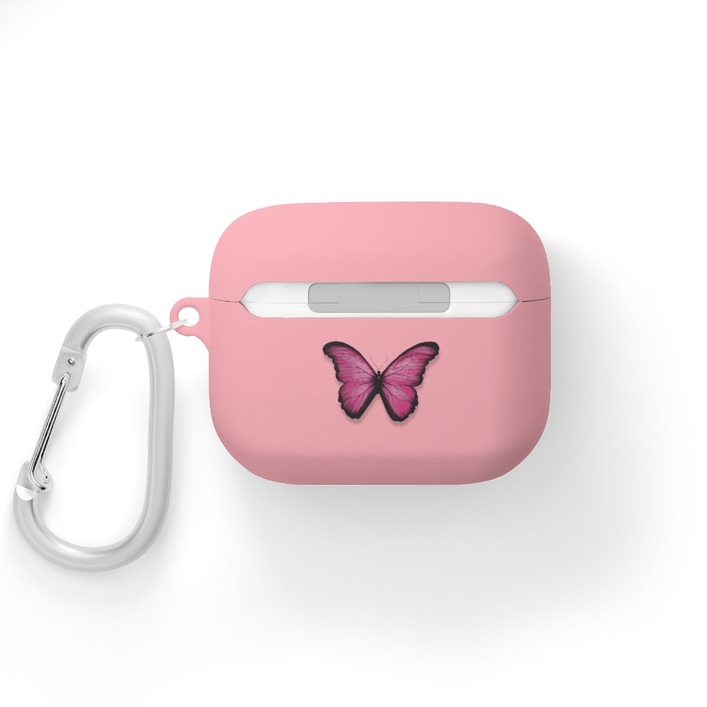 Pink Butterfly AirPods and AirPods Pro Case Cover