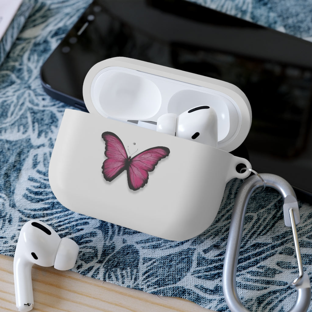 Pink Butterfly AirPods and AirPods Pro Case Cover