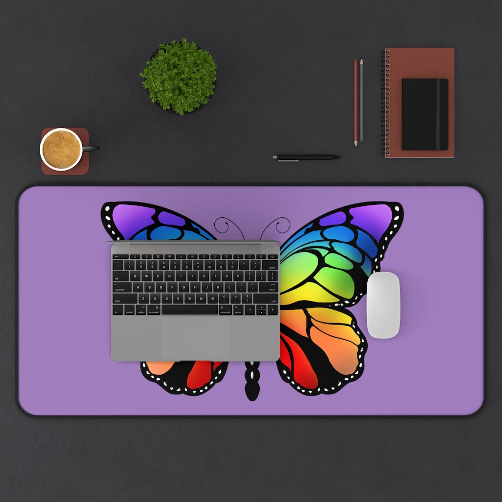 Rainbow Butterfly Desk Mat