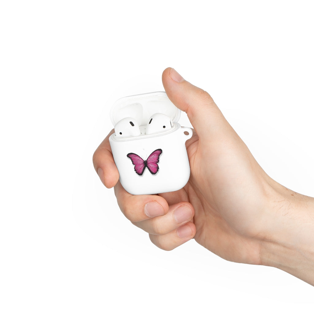 Pink Butterfly AirPods and AirPods Pro Case Cover