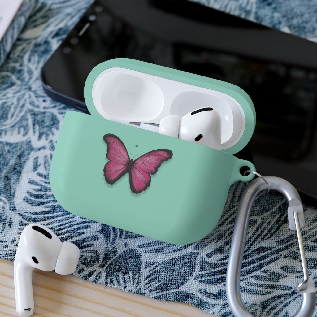 Pink Butterfly AirPods and AirPods Pro Case Cover