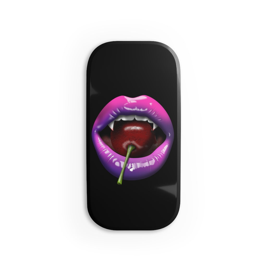 Pink Vampire Lips Phone Click-On Grip