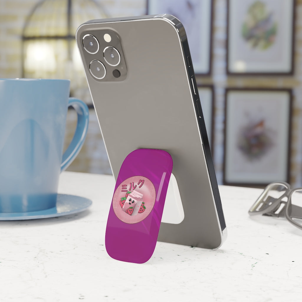 Strawberry Milk Phone Click-On Grip