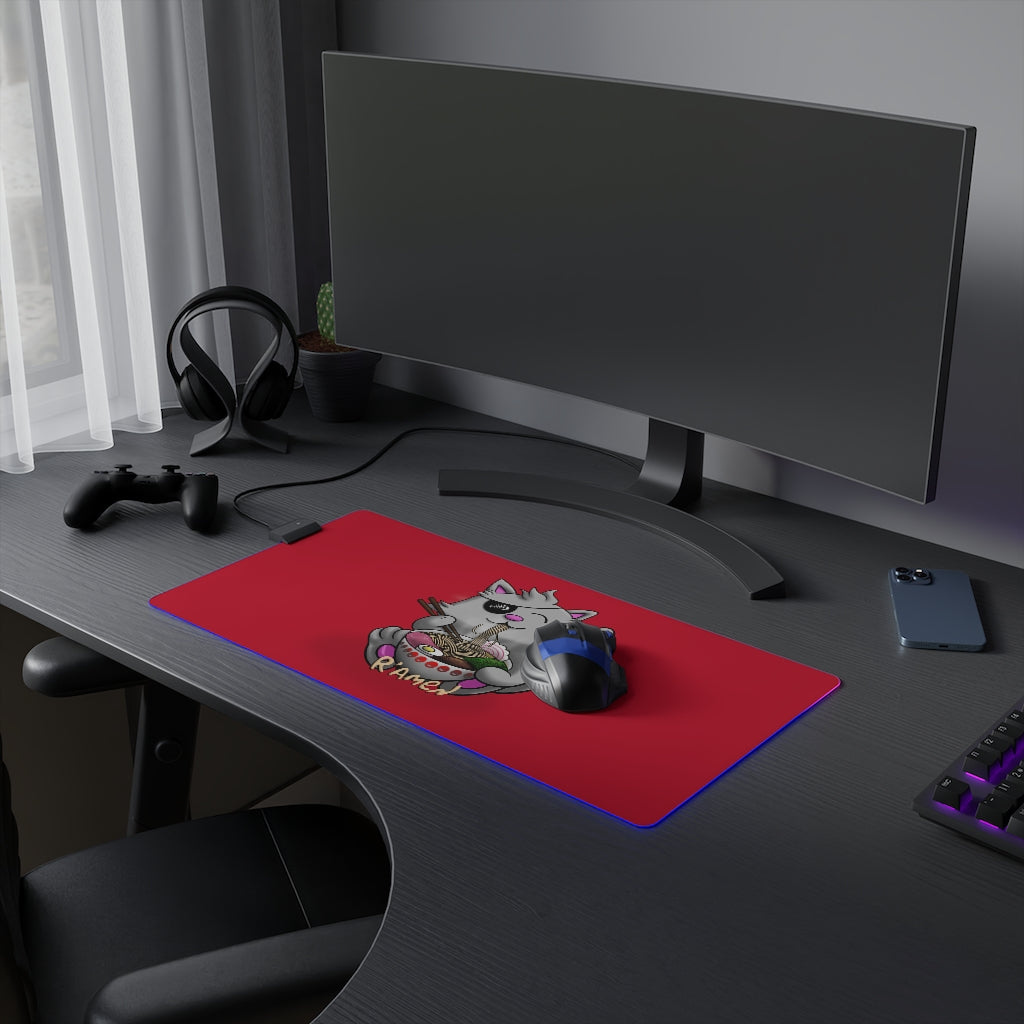 Pirate Ramen Cat LED Gaming Mouse Pad