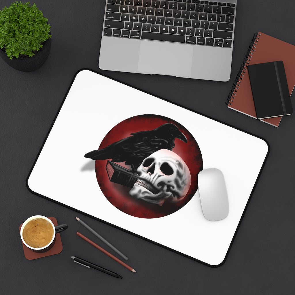 Raven and Skull Desk Mat