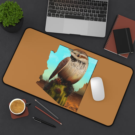 Cactus Wren in Arizona Desk Mat