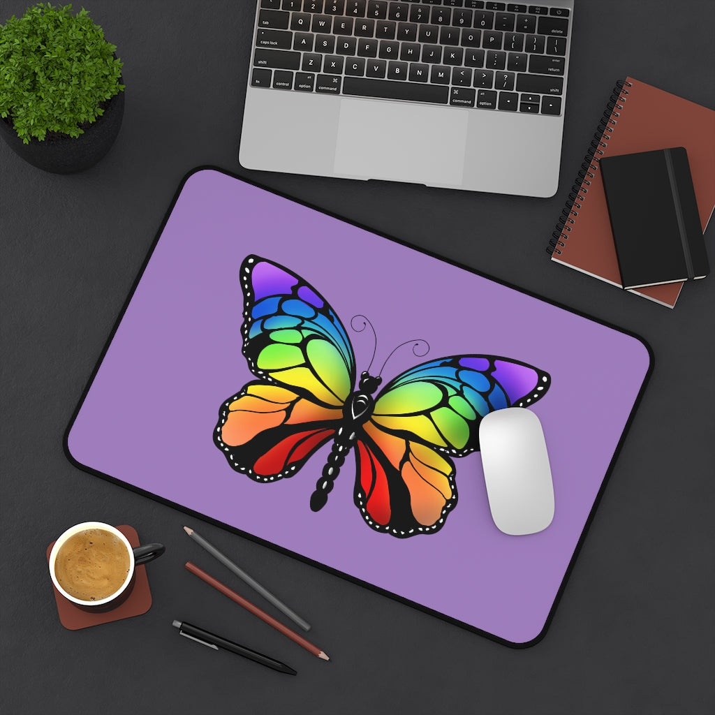 Rainbow Butterfly Desk Mat