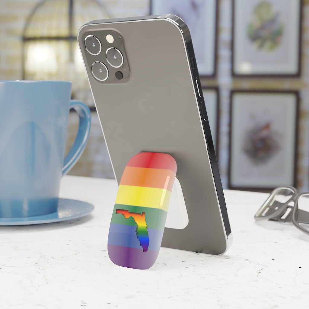 Florida Rainbow Phone Click-On Grip