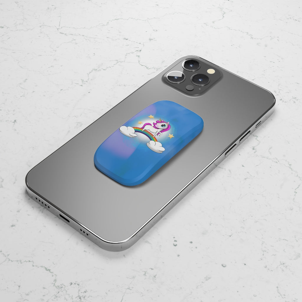 Unicorn rainbow pony Phone Click-On Grip