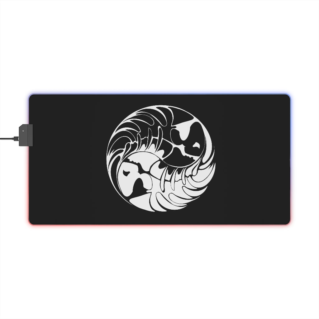 Pirate Fish Ying Yang LED Gaming Mouse Pad