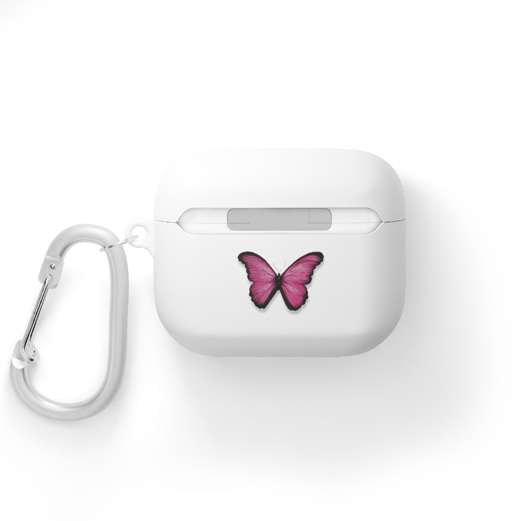 Pink Butterfly AirPods and AirPods Pro Case Cover