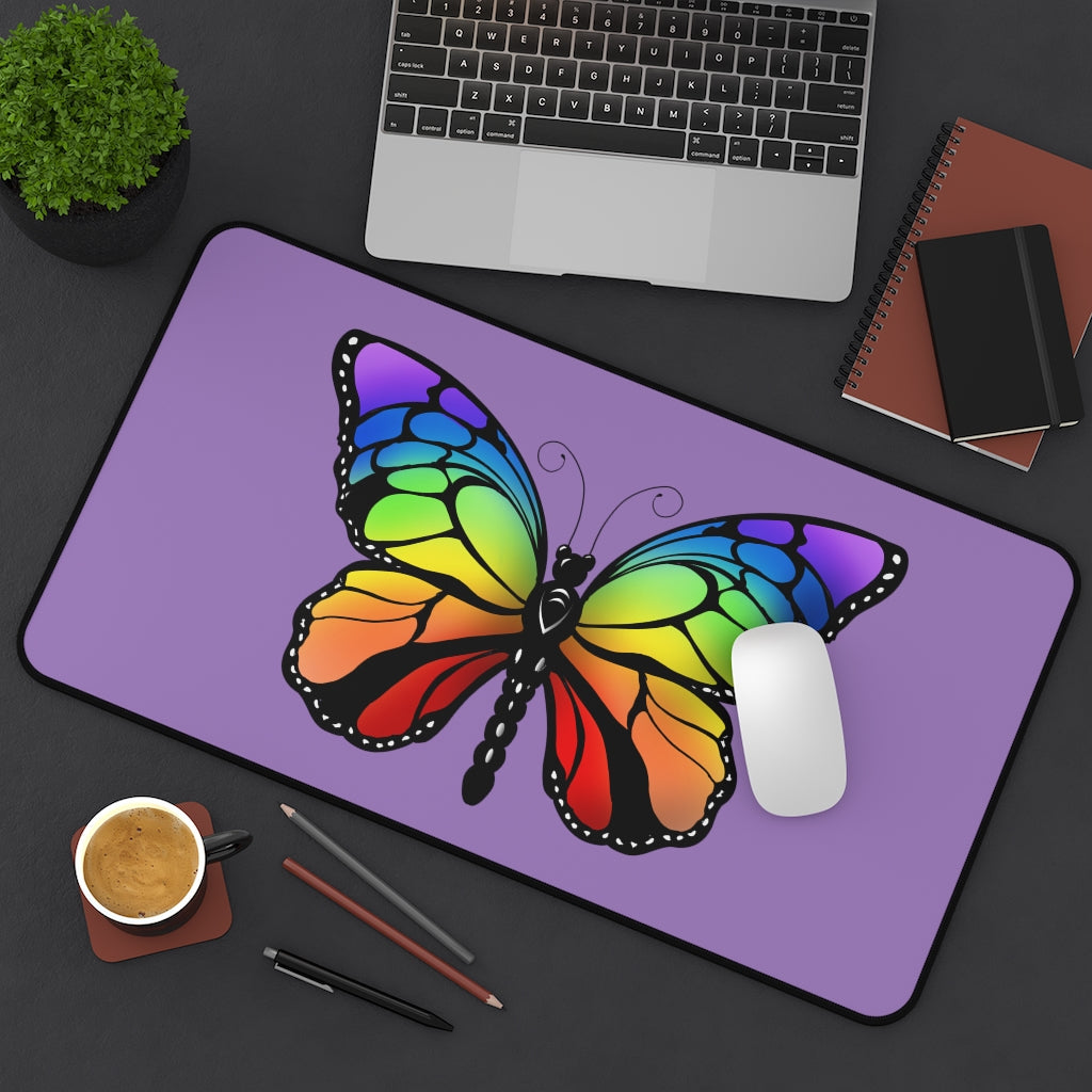 Rainbow Butterfly Desk Mat