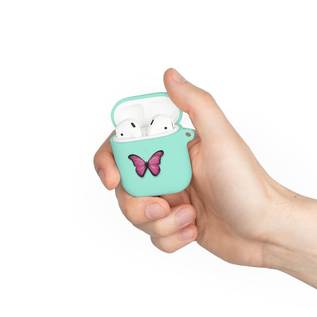 Pink Butterfly AirPods and AirPods Pro Case Cover